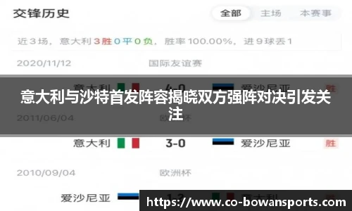 意大利与沙特首发阵容揭晓双方强阵对决引发关注