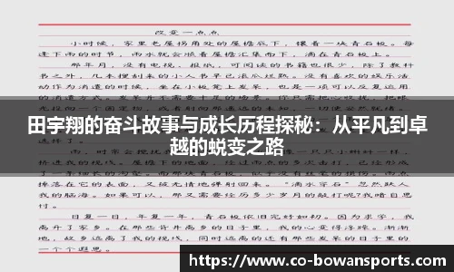 田宇翔的奋斗故事与成长历程探秘：从平凡到卓越的蜕变之路